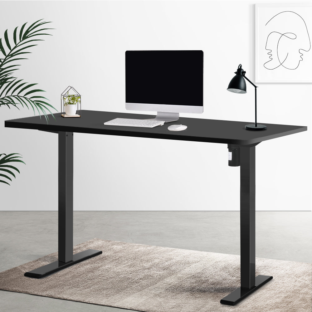 Artiss Electric Standing Desk Motorised Sit Stand Desks Table Black 140cm