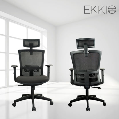 EKKIO Zorae - Office Chair (Black) EK-OC-100-SQ / EK-OC-100-BST