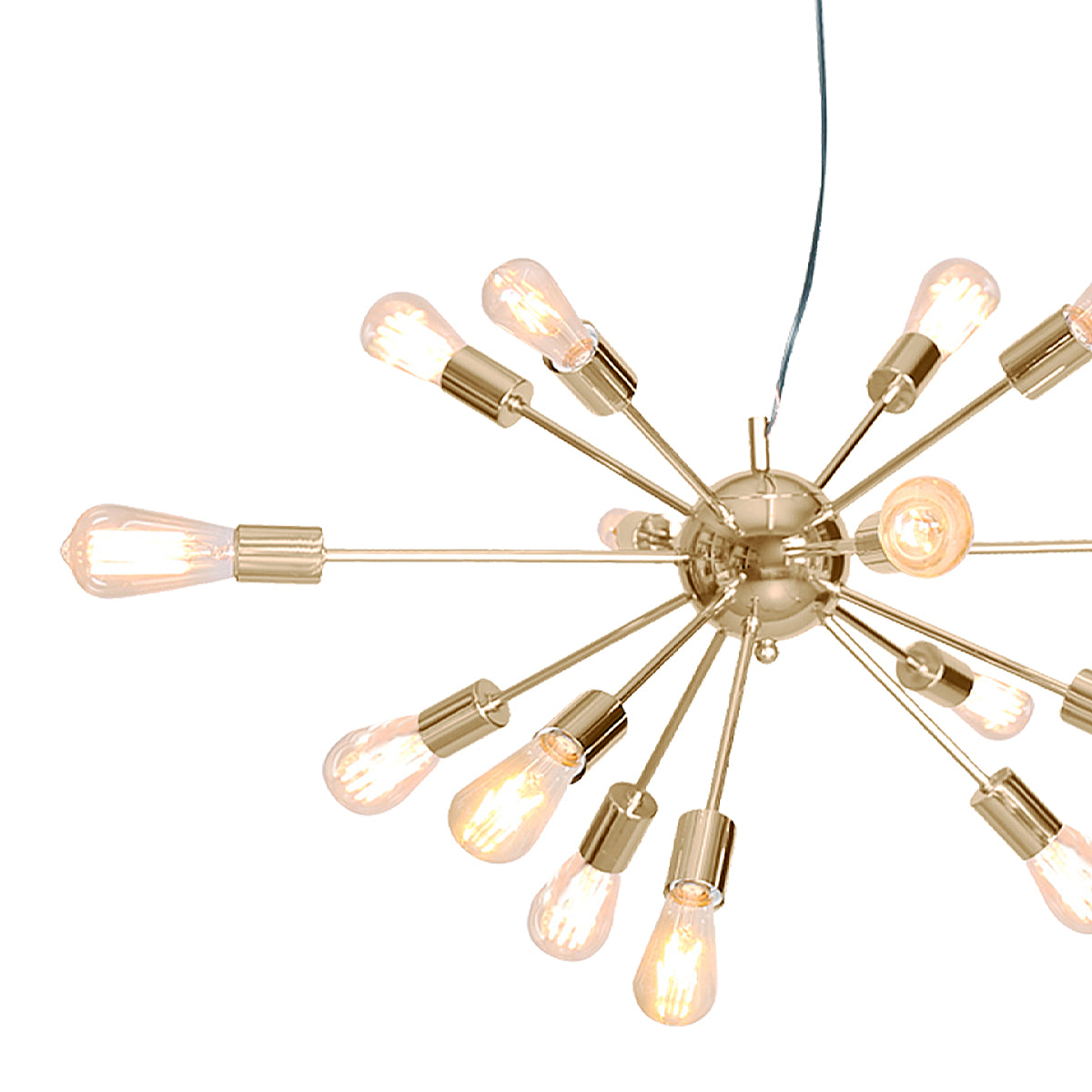 Sarantino 15-Light Sputnik Chandelier in Brass Finish