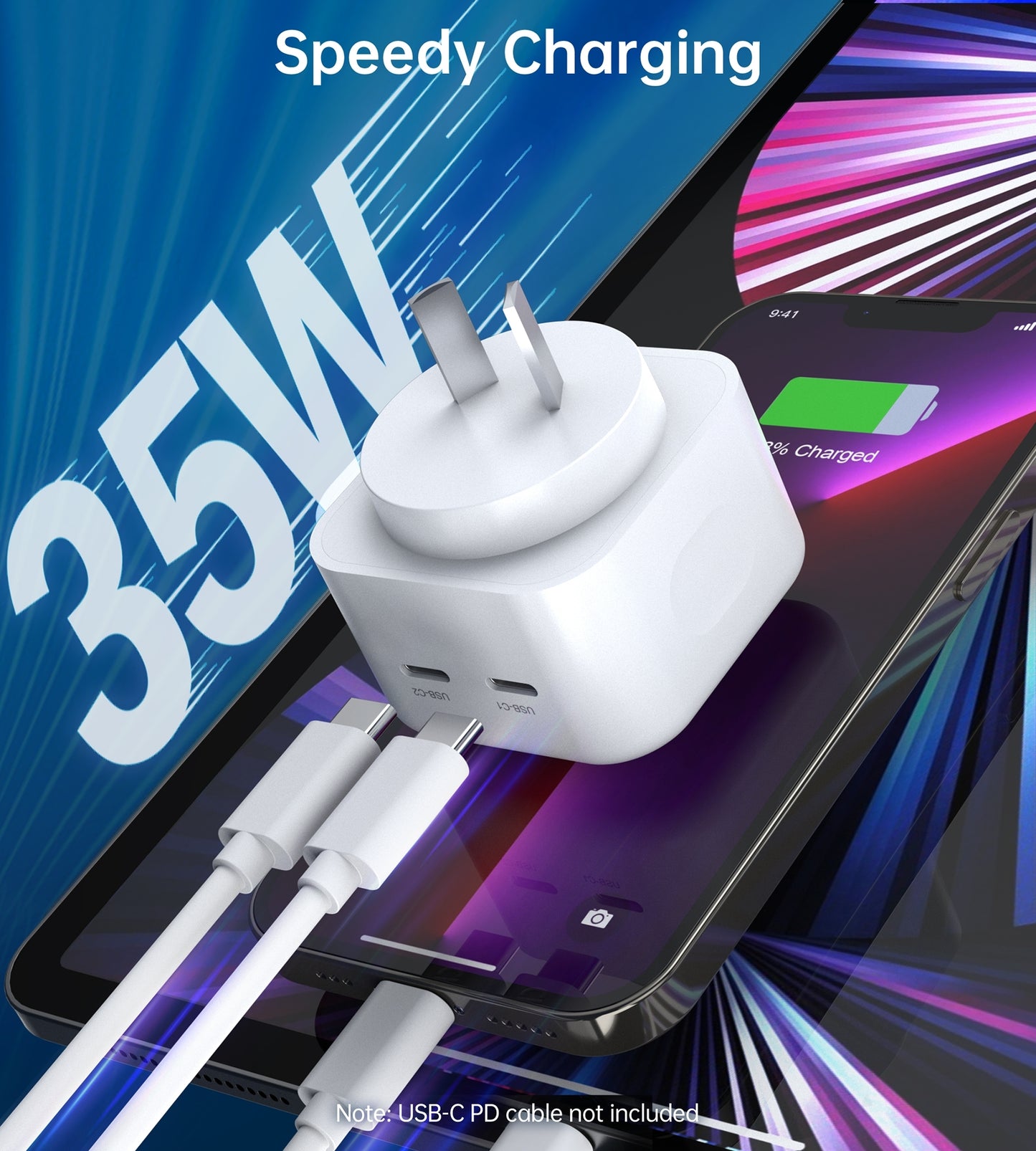 CHOETECH Q5008 PD 35W Dual USB-C Charger