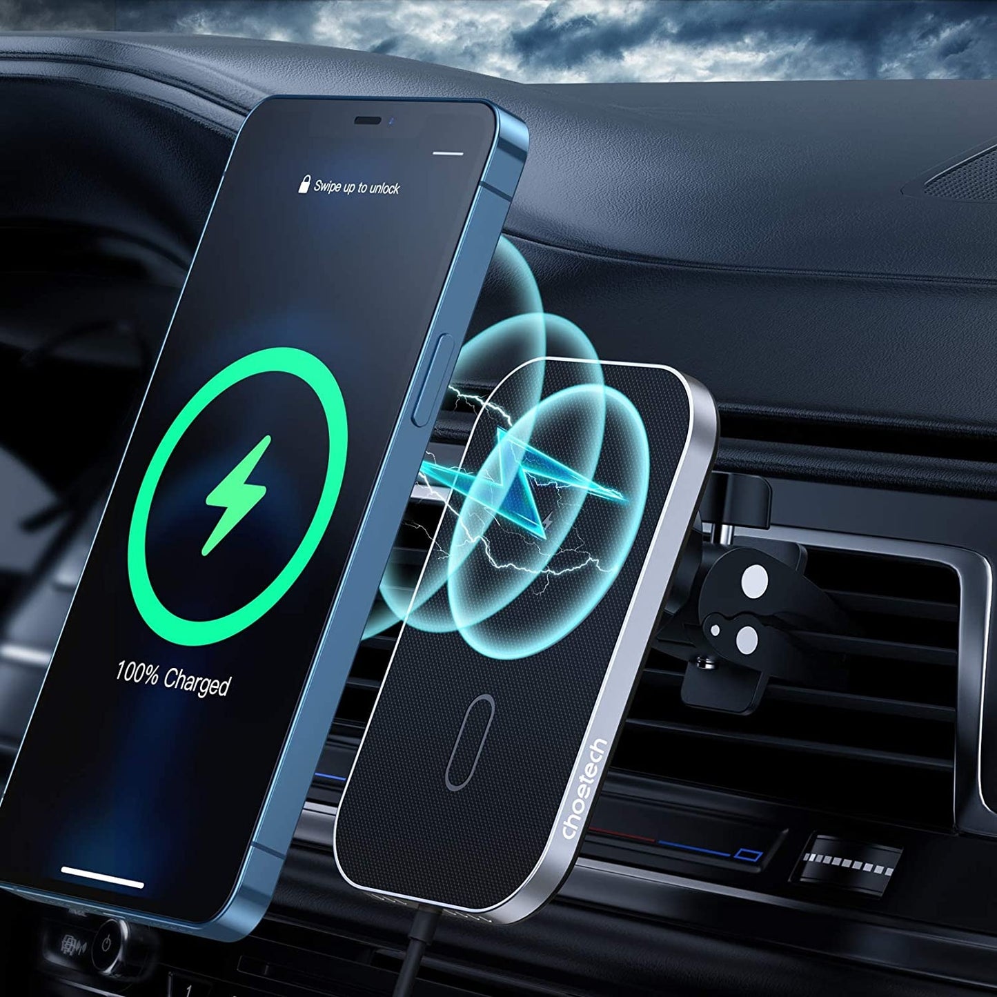 Choetech T200-F MagLeap Magnetic Wireless Car Charger for iPhone 12