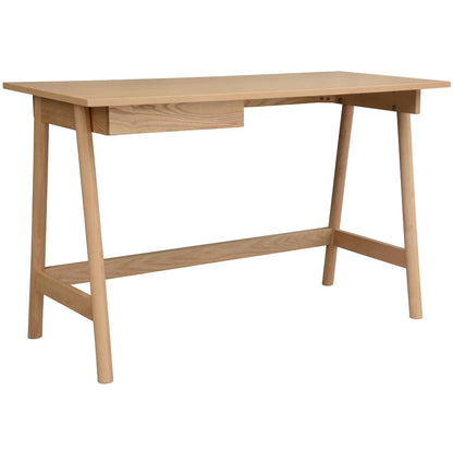 Mindil Office Desk Student Study Table Solid Wooden Timber Frame - Ash Natural