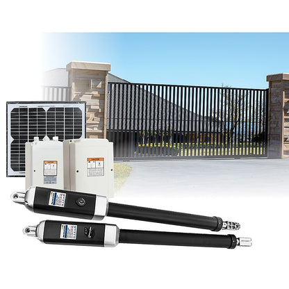 1200KG 10W Solar Double Swing Auto Motor Remote Gate Opener