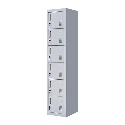 6-Door Locker for Office Gym Shed School Home Storage