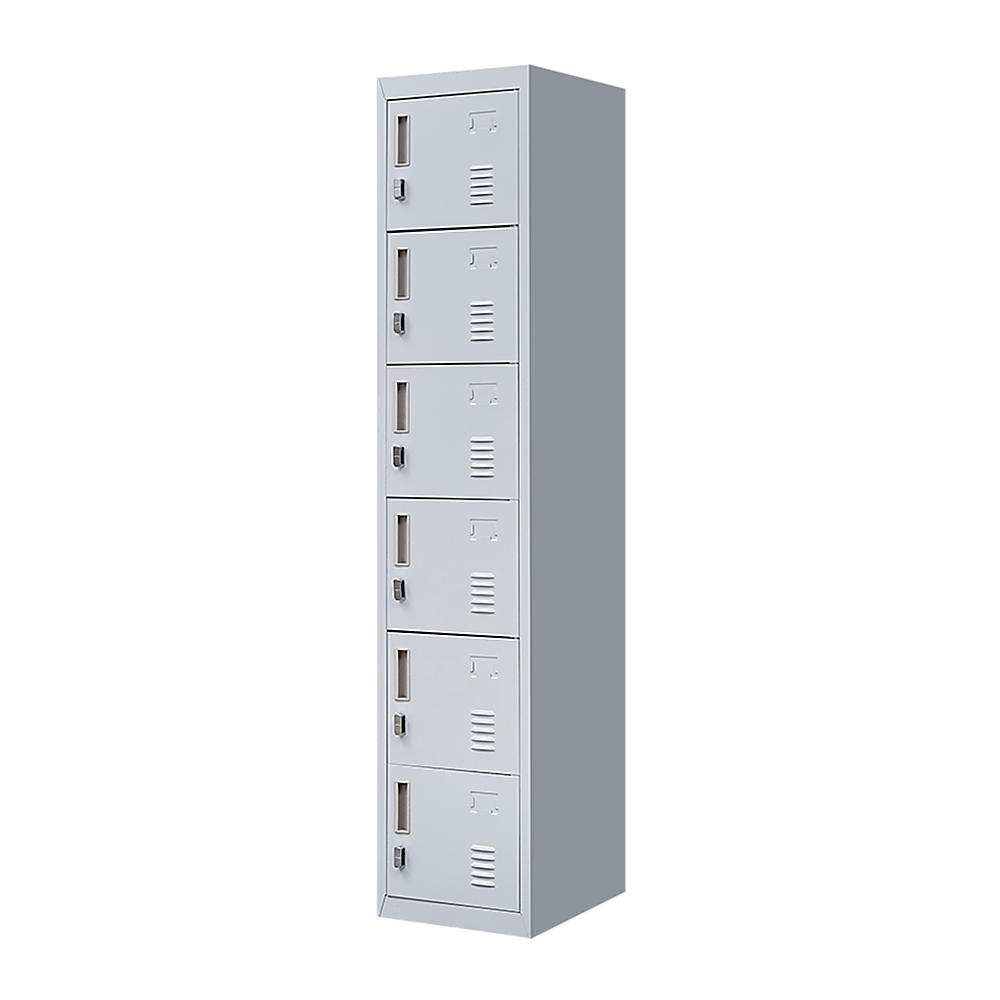 6-Door Locker for Office Gym Shed School Home Storage