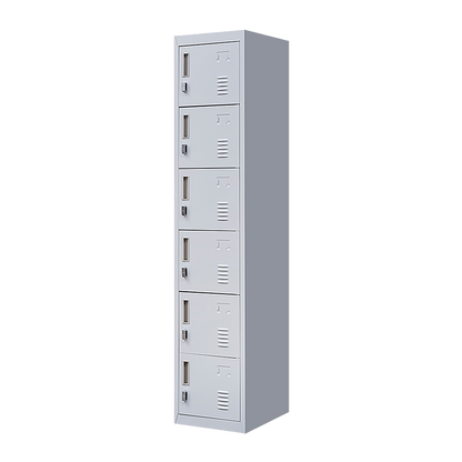 6-Door Locker for Office Gym Shed School Home Storage