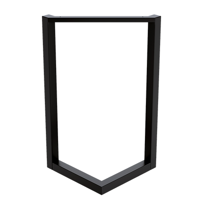 V Shaped Table Bench Desk Legs Retro Industrial Design Fully Welded - Black