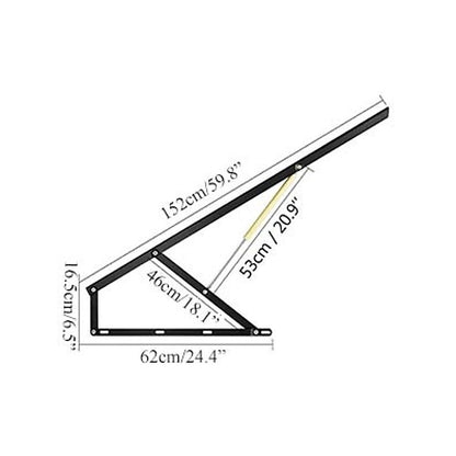 60" Bed Lift Hydraulic Mechanisms Kits For Space Saving Bed or Sofa Bed