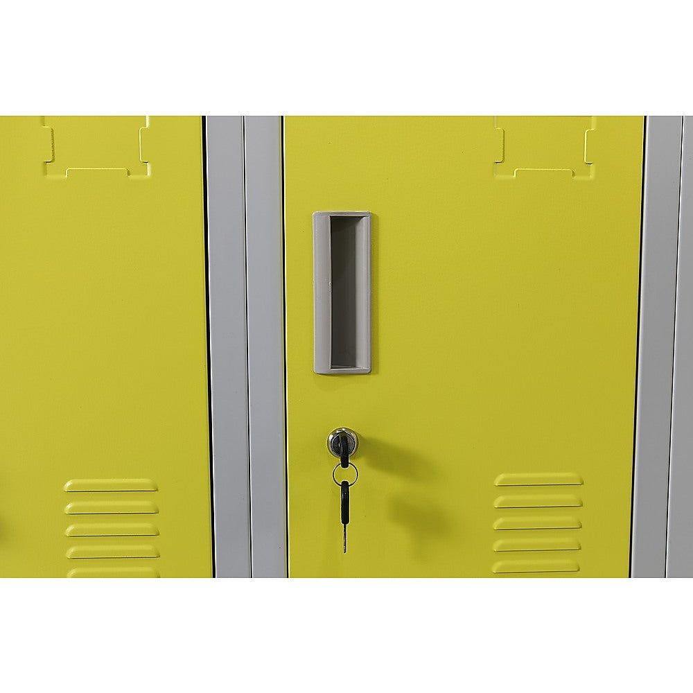 12-Door Locker for Office Gym Shed School Home Storage - Standard Lock with 2 Keys